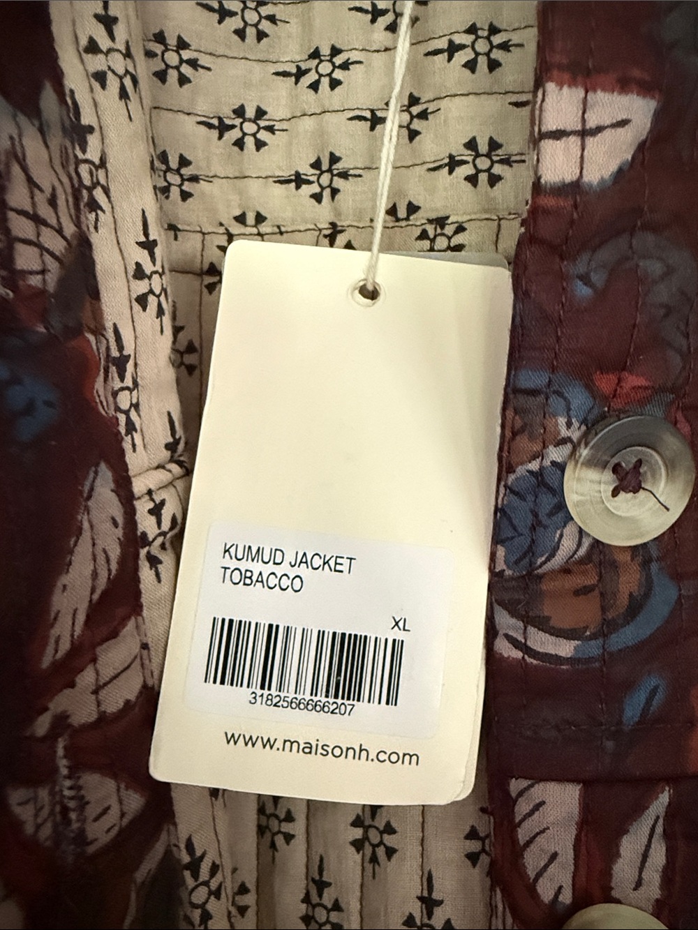 Maison Hotel Quilted Floral Jacket NWT - Picture 2 of 2